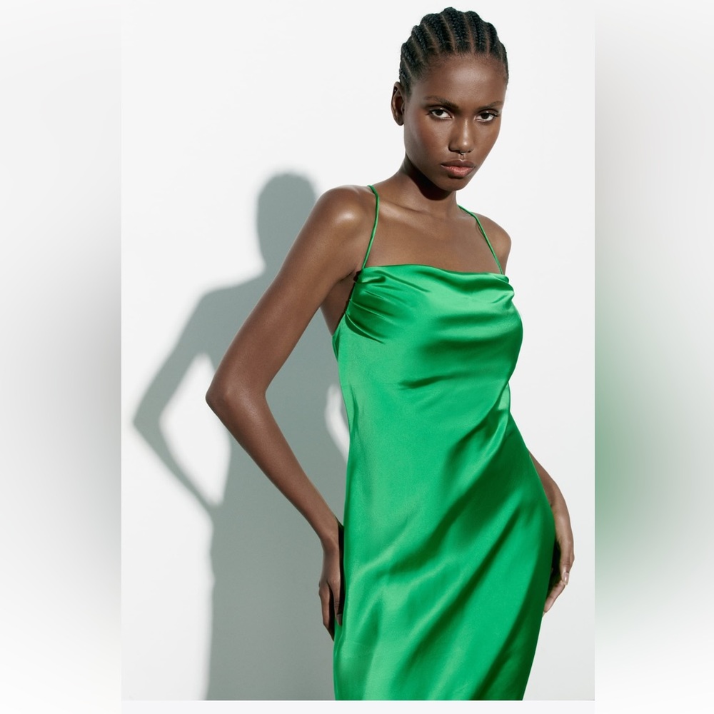 MIDI SLIP DRESS - Picture 2 of 9